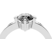 Marquise Tension Style Engagement Ring Setting for a Black Center | Sterling Silver