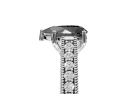 Pear-Shaped Vintage Pavé Engagement Ring Setting for a Black Center | White Gold