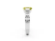Emerald Cut Tension Style Engagement Ring Setting for a Fancy Yellow Lab-Grown Diamond | Platinum
