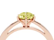 Pear-Shaped Plain Engagement Ring Setting for a Fancy Yellow Lab-Grown Diamond | Rose Gold