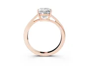 Princess Cut Diamond Solitaire Twist Band Ring Set in Rose gold with Prong Setting
