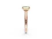 Princess Cut Tapered Solitaire Engagement Ring Setting for a Fancy Yellow Lab-Grown Diamond | Rose Gold