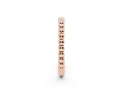 Round Diamond Beaded Eternity Band Set in Rose gold with Bezel Setting