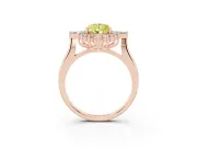 Pear-Shaped Engagement Ring Setting for a Fancy Yellow Lab-Grown Diamond | Rose Gold - Design NV-24790