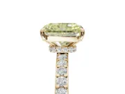 Radiant Cut Pavé Engagement Ring Setting for a Fancy Yellow Lab-Grown Diamond | Yellow Gold - Design NV-24928