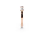 Round Diamond Channel Half Eternity Band Set in Rose gold with Shared Prongs