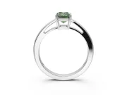 Emerald Cut Cathedral Engagement Ring Setting for a Fancy Green Lab-Grown Diamond | Sterling Silver - Design NV-24626
