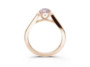 Pear-Shaped Engagement Ring Setting for a Fancy Pink Lab-Grown Diamond | Rose Gold - Design NV-24597