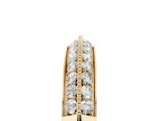 Round Diamond Double Row Pavé Band Set in Yellow gold with Shared Prong Setting