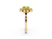 Asscher Cut Halo Engagement Ring Setting for a Fancy Yellow Lab-Grown Diamond | Yellow Gold - Design NV-24775