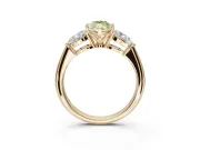 Marquise 3-Stone Engagement Ring Setting for a Fancy Yellow Lab-Grown Diamond | Yellow Gold