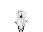 Round Diamond Twist Band Set in Platinum with Prong Setting