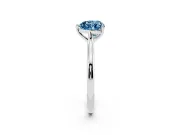 Heart-Shaped Cathedral Engagement Ring Setting for a Fancy Blue Lab-Grown Diamond | Sterling Silver