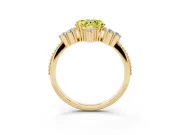 Heart-Shaped Cluster Engagement Ring Setting for a Fancy Yellow Lab-Grown Diamond | Yellow Gold
