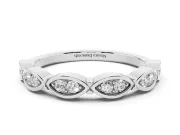 Marquise Diamond Smooth Bezel Eternity Band Set in Platinum with Full Circle of Stones