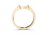 Bamboo-Inspired Plain Band Set in Yellow gold