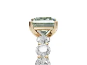 Princess Cut Engagement Ring Setting for a Fancy Green Lab-Grown Diamond | Yellow Gold - Design NV-24455