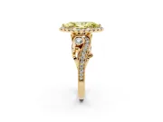 Marquise Halo Engagement Ring Setting for a Fancy Yellow Lab-Grown Diamond | Yellow Gold - Design NV-24754