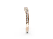 Round Lab-Grown Diamond Contoured Pavé Wedding Band | Smooth Polished Edges | Rose Gold