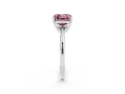 Asscher Cut Engagement Ring Setting for a Fancy Pink Lab-Grown Diamond | Platinum