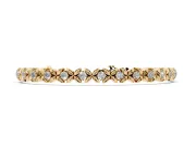 Round Lab-Grown Diamond XOXO Tennis Bracelet | Petal X Links | Yellow Gold