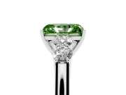 Radiant Cut 5 Stone Engagement Ring Setting for a Fancy Green Lab-Grown Diamond | White Gold