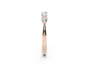 Five-Stone Round Diamond Half Eternity Bridal Band Set in Rose gold with Prong-Set Stones