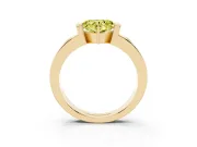 Heart-Shaped Tension Style Engagement Ring Setting for a Fancy Yellow Lab-Grown Diamond | Yellow Gold