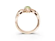 Marquise Bypass Solitaire Engagement Ring Setting for a Fancy Yellow Lab-Grown Diamond | Pavé Strands | Rose Gold