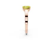 Radiant Cut Solitaire Engagement Ring Setting for a Fancy Yellow Lab-Grown Diamond | Rose Gold