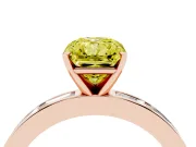 Radiant Cut Channel Set Engagement Ring Setting for a Fancy Yellow Lab-Grown Diamond | Rose Gold