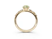 Marquise Graduated Solitaire Engagement Ring Setting for a Fancy Yellow Lab-Grown Diamond | Yellow Gold
