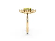 Emerald Cut Engagement Ring Setting for a Fancy Yellow Lab-Grown Diamond | Yellow Gold - Design NV-24790