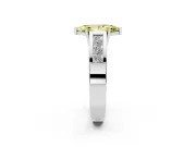 Marquise Channel-Set Engagement Ring Setting for a Fancy Yellow Lab-Grown Diamond | Sterling Silver