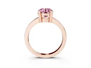 Round Tab Prong Solitaire Engagement Ring Setting for a Fancy Pink Lab-Grown Diamond | Rose Gold
