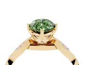 Marquise Twisted Infinity Engagement Ring Setting for a Fancy Green Lab-Grown Diamond | Yellow Gold