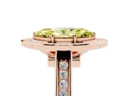 Marquise Rimmed Halo Engagement Ring Setting for a Fancy Yellow Lab-Grown Diamond | Rose Gold