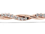 Round Lab-Grown Diamond Twisted Cable Chain Bracelet | Prong-Set Strands | Rose Gold