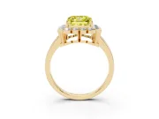 Princess Cut Halo Engagement Ring Setting for a Fancy Yellow Lab-Grown Diamond | Yellow Gold - Design NV-24719