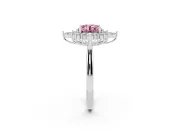 Round Engagement Ring Setting for a Fancy Pink Lab-Grown Diamond | Platinum - Design NV-24790