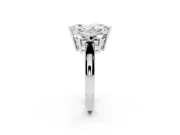 Marquise Three Stone Engagement Ring Setting | Large Side Stones | White Gold