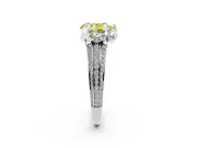 Pear-Shaped Engagement Ring Setting for a Fancy Yellow Lab-Grown Diamond | Sterling Silver - Design NV-24760