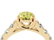 Pear-Shaped Engagement Ring Setting for a Fancy Yellow Lab-Grown Diamond | Yellow Gold - Design NV-24643