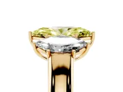 Marquise 3 Stone Engagement Ring Setting for a Fancy Yellow Lab-Grown Diamond | Yellow Gold