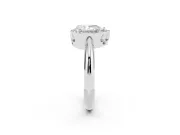 Pear-Shaped Halo Engagement Ring Setting | Plain Tapered Band | White Gold