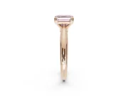 Princess Cut Tapered Solitaire Engagement Ring Setting for a Fancy Pink Lab-Grown Diamond | Rose Gold