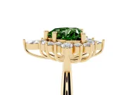 Heart-Shaped Engagement Ring Setting for a Fancy Green Lab-Grown Diamond | Yellow Gold - Design NV-24790