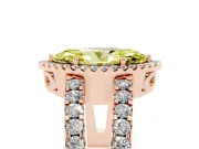 Marquise Halo Split Shank Engagement Ring Setting for a Fancy Yellow Lab-Grown Diamond | Rose Gold