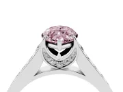 Marquise Graduated Pavé Engagement Ring Setting for a Fancy Pink Lab-Grown Diamond | Platinum