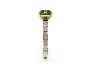 Princess Cut Engagement Ring Setting for a Fancy Green Lab-Grown Diamond | Yellow Gold - Design NV-24510